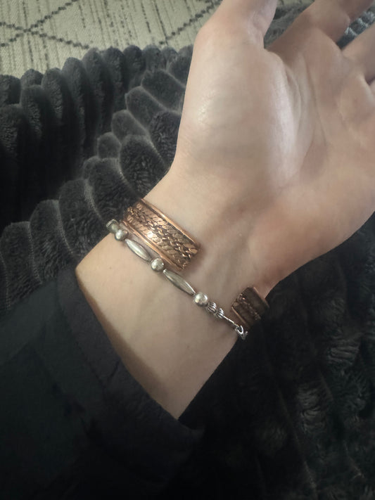 Copper twist detail cuff