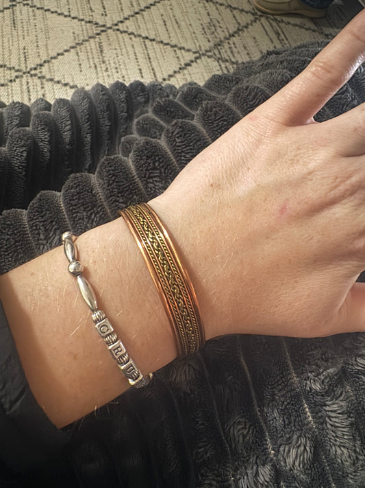 Copper twist detail cuff