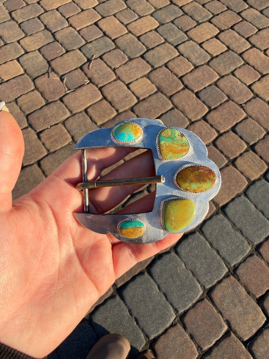 Patigona turquoise belt buckle and keeper