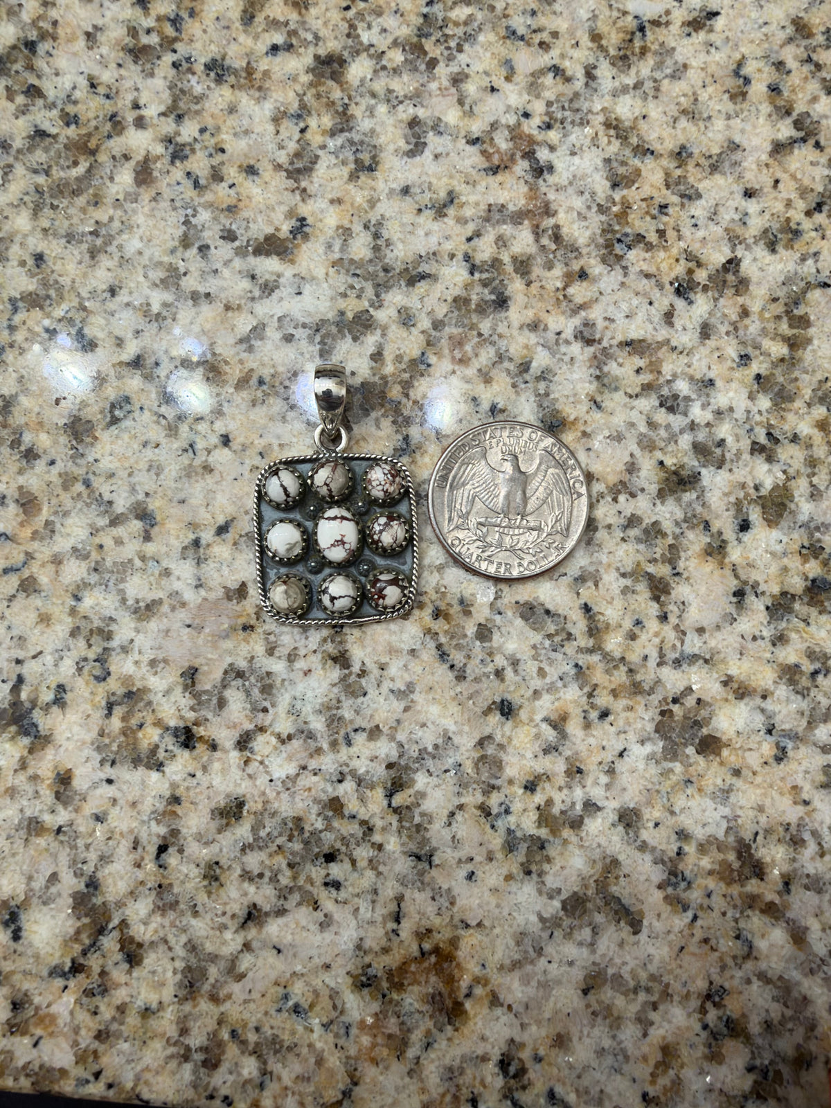 Wild horse square pendant